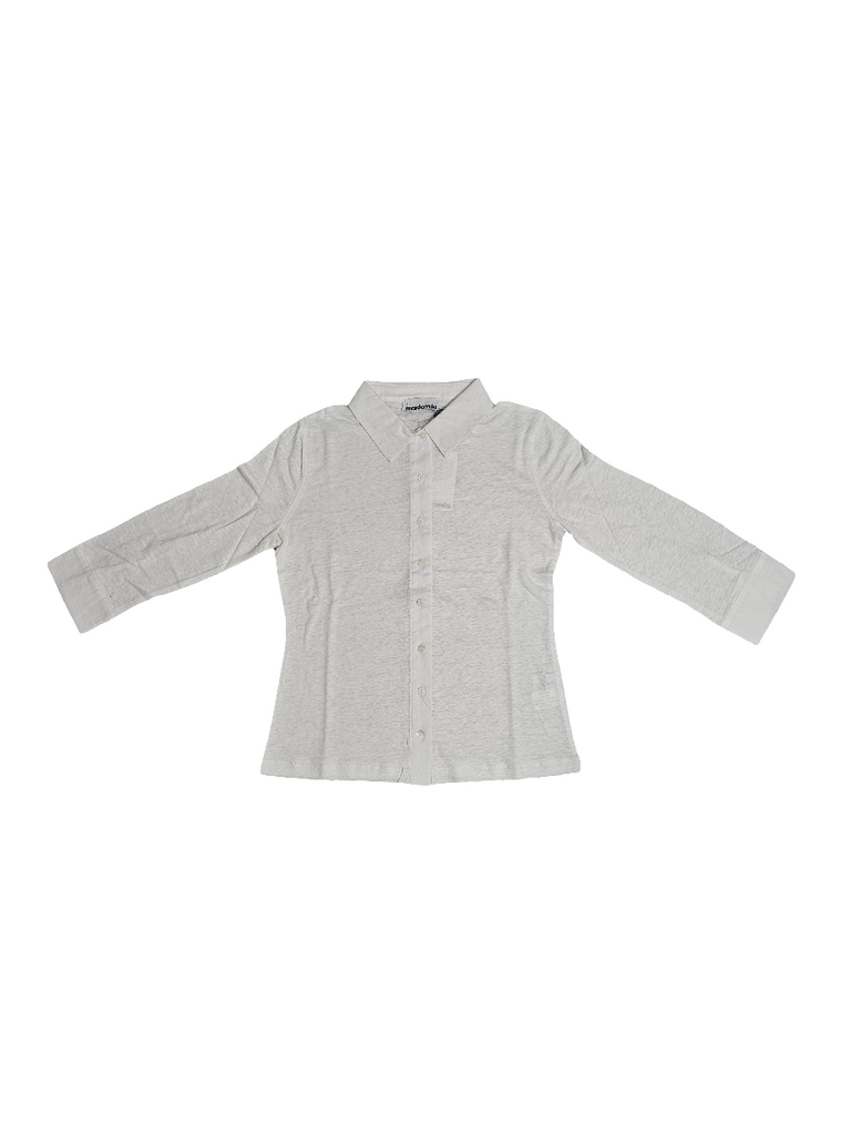 CAMICIA CON MANICHE A 3/4 INSERTI TESSUTO     MAIDAMILA