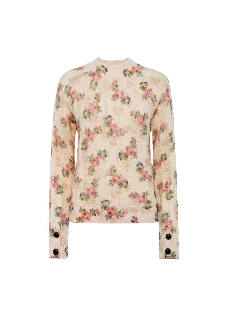 MAGLIA CON STAMPA A FIORI     BLUGIRL Blumarine