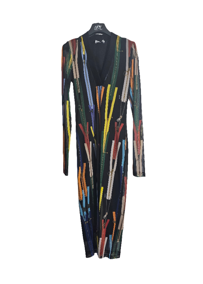 ABITO IN TULLE STAMPA ZIP     MOSCHINO JEANS