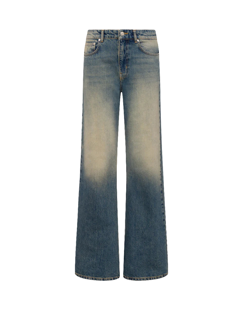 PANTALONE FLARE IN DENIM COTONE     MOSCHINO JEANS