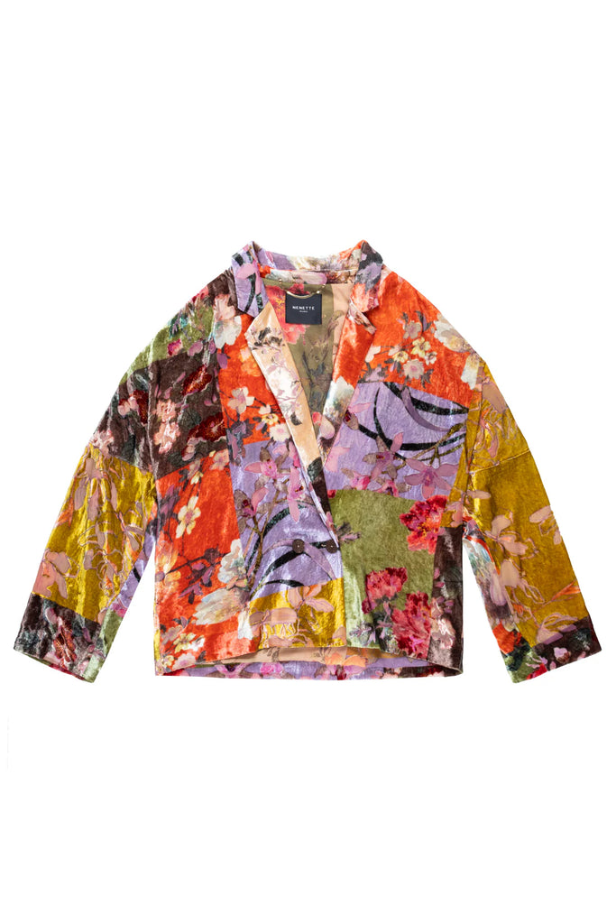 GIACCA KIMONO BIRU CORTA IN TESSUTO VELLUTO     NENETTE