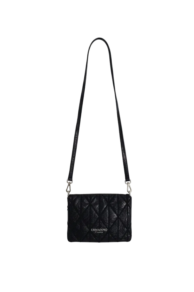 Borsa crossbody trapuntata nera sola