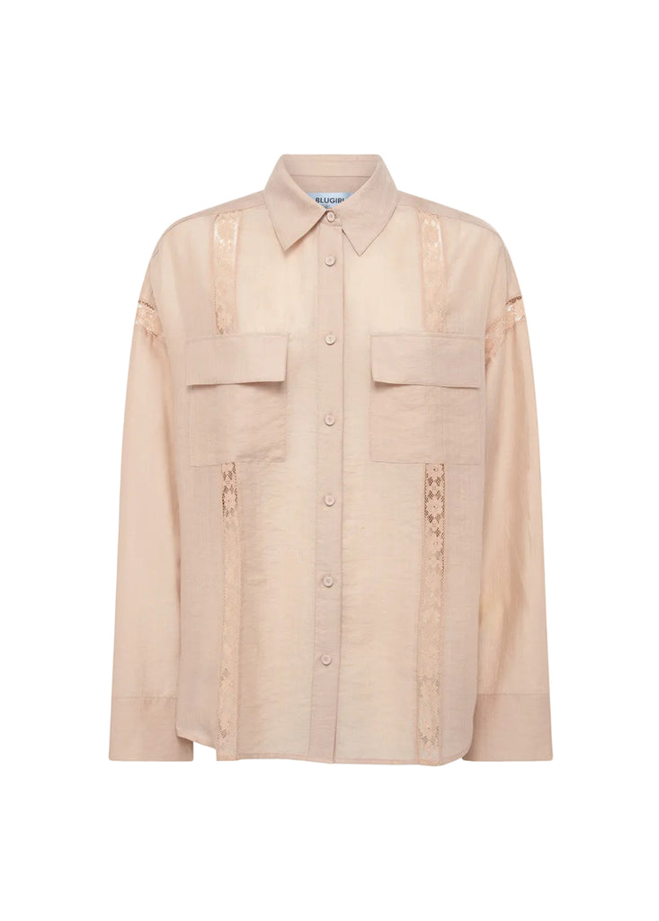 CAMICIA IN LYOCELL E PIZZO BLUGIRL Blumarine
