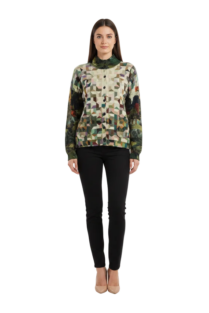 Cardigan patchwork - frontale