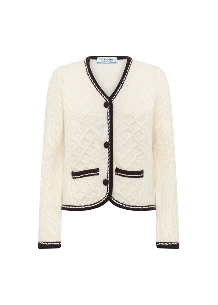 CARDIGAN MAGLIA MOTIVO TRECCE     BLUGIRL Blumarine