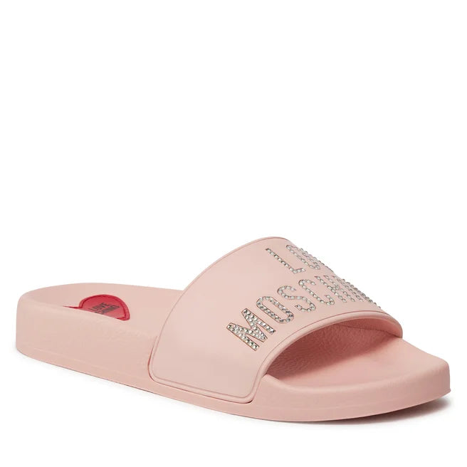 CIABATTE SLIDES CON LOGO   LOVE MOSCHINO   COL. P/E 2024