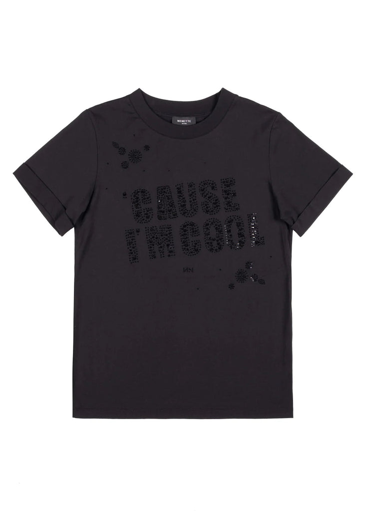 T-SHIRT DAKOTA IN STRASS      NENETTE