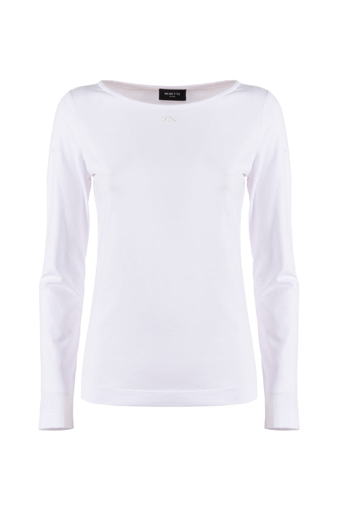T-SHIRT DELL MANICA LUNGA SCOLLO BARCHETTA LOGO NENETTE