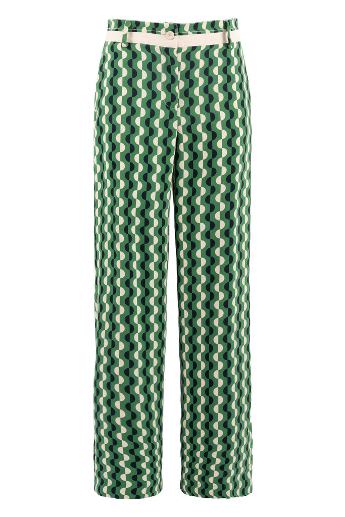 PANTALONE ELLEN CON STAMPA GEOMETRICA     NENETTE
