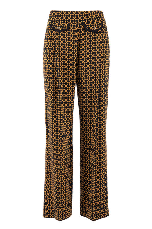 PANTALONE ENNE CON STAMPA GEOMETRICA   NENETTE