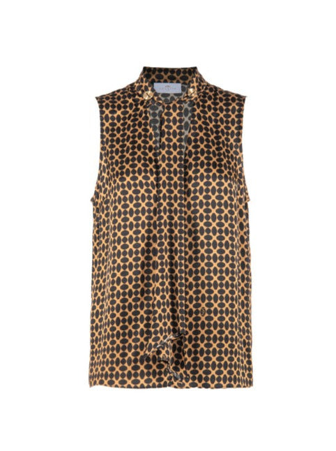TOP FALENA CON STAMPA GEOMETRICA   NENETTE