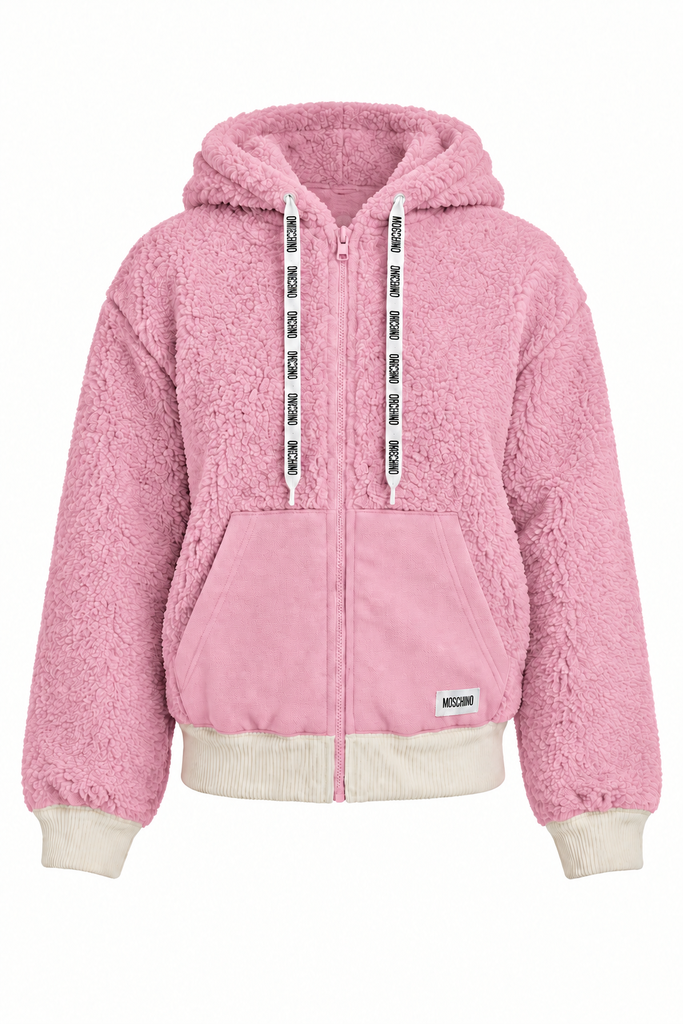 Felpa teddy rosa senza manichino