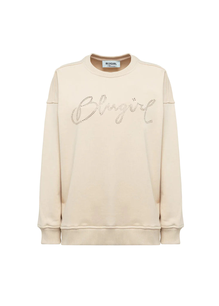 FELPA IN COTONE CON LOGO BLUGIRL Blumarine
