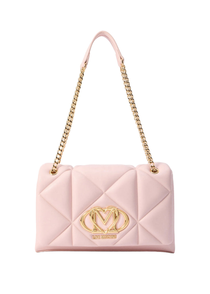 BORSA A SPALLA CON APPLICAZIONE     LOVE MOSCHINO