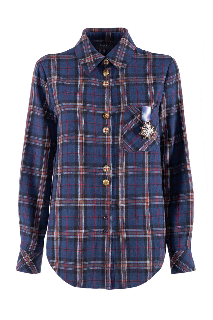 CAMICIA FIAMMA CHECK STEMMA TASCHINO NENETTE