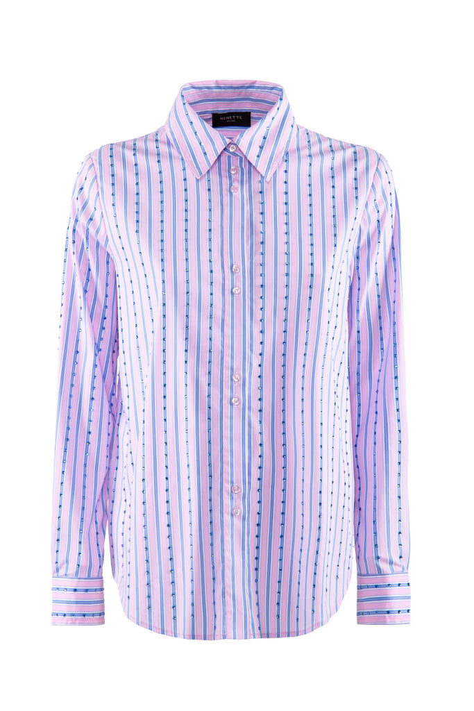 CAMICIA FORTE OVER IN PEOPELINE RIGATO    NENETTE