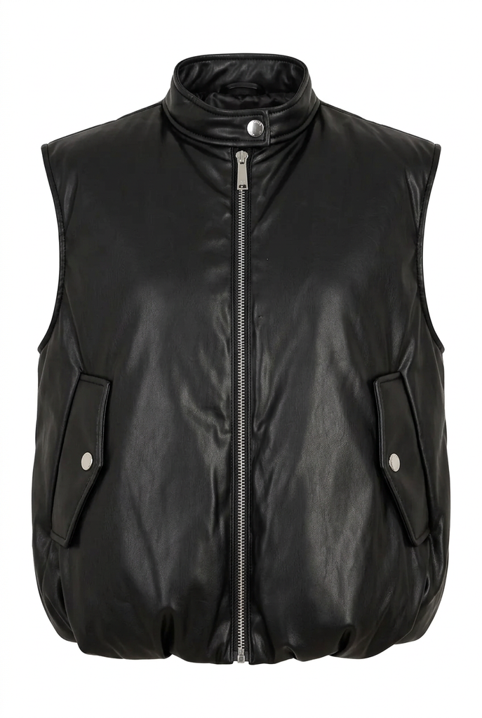Gilet davanti senza modella su sfondo bianco