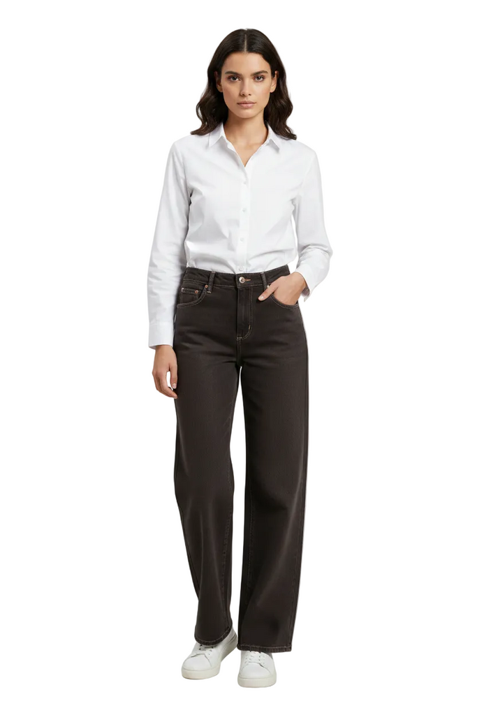 Jeans marrone - frontale