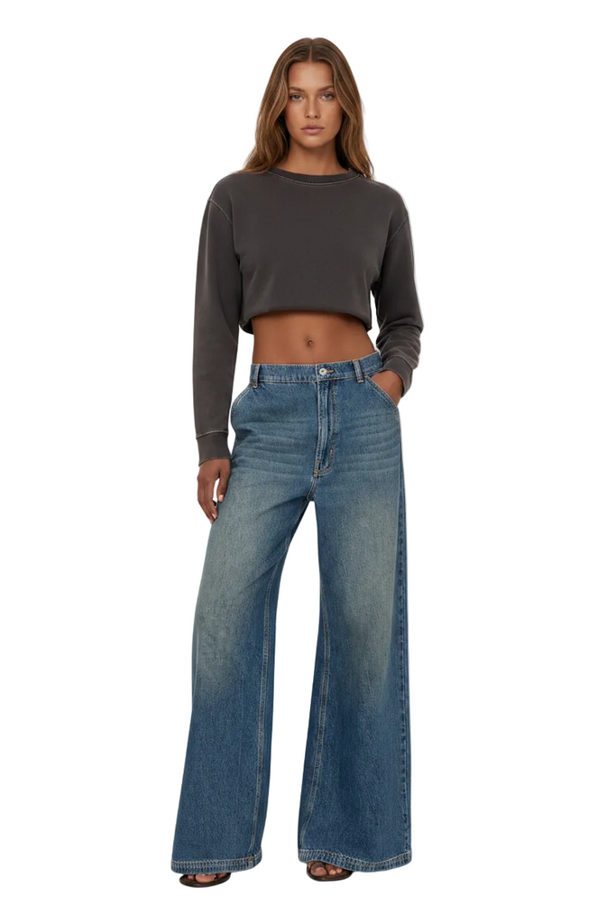 Jeans wide leg - frontale nuova modella