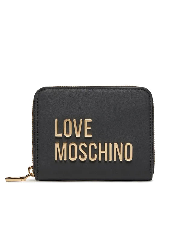 PORTAFOGLI LOGO ORO   LOVE MOSCHINO