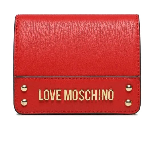 PORTAFOGLIO PICCOLO CON LOGO GOFFRATO A LIBRO  LOVE MOSCHINO