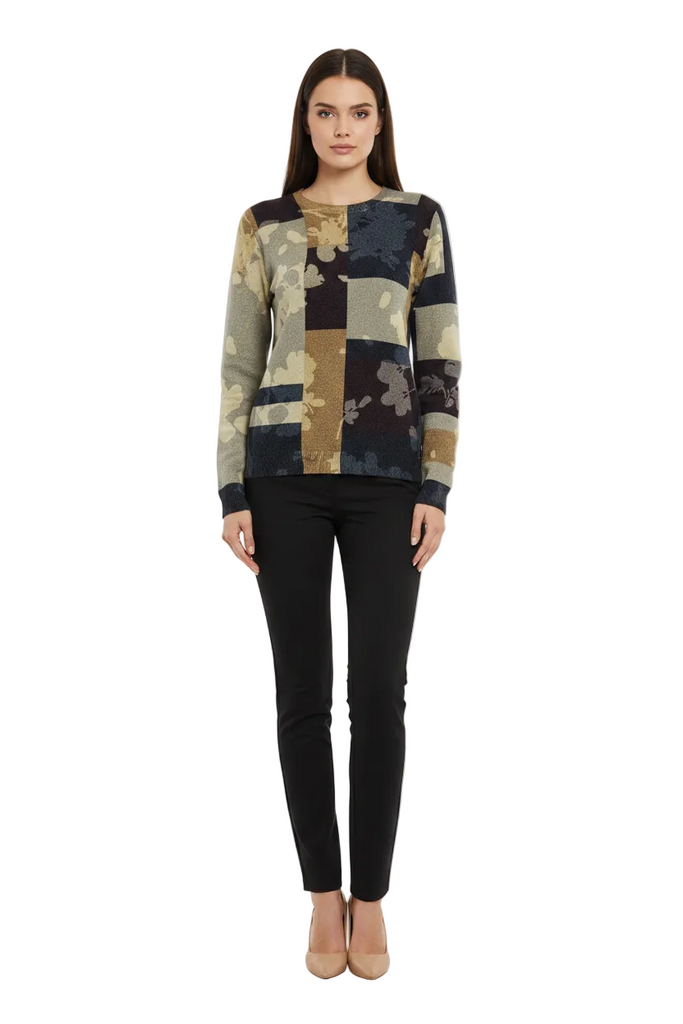 Maglia patchwork floreale - frontale