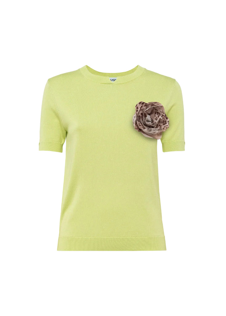 TOP IN LYOCELL E COTONE CON SPILLA FLOREALE BLUGIRL Blumarine