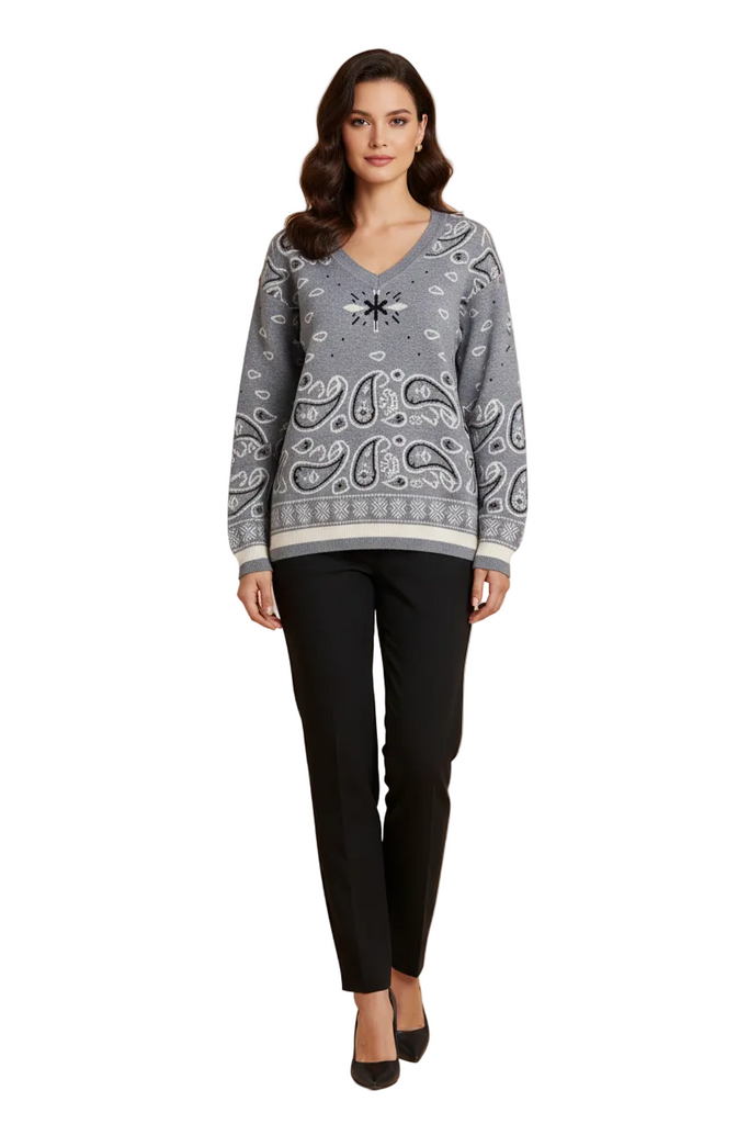 Maglione paisley frontale