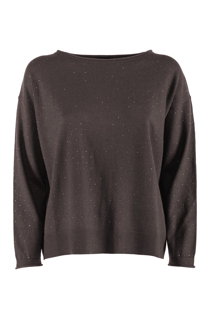 MAGLIA MUSAZZI GIROCOLLO ULTRALIGHT STRASS NENETTE