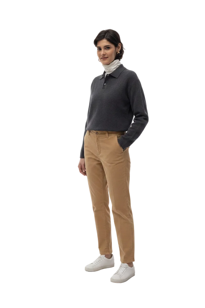 Pantalone nocciola chiaro - frontale 3/4