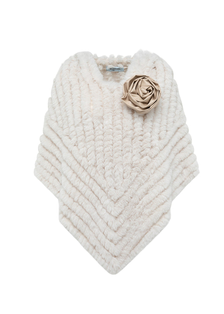 PONCHO IN FAUX FUR CON SPILLA     BLUGIRL Blumarine