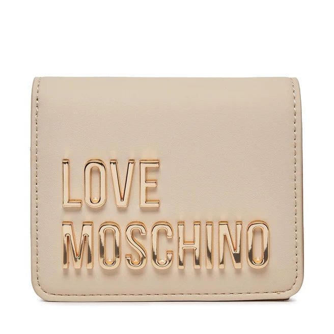 PORTAFOGLIO PICCOLO LOGO ORO   LOVE MOSCHINO