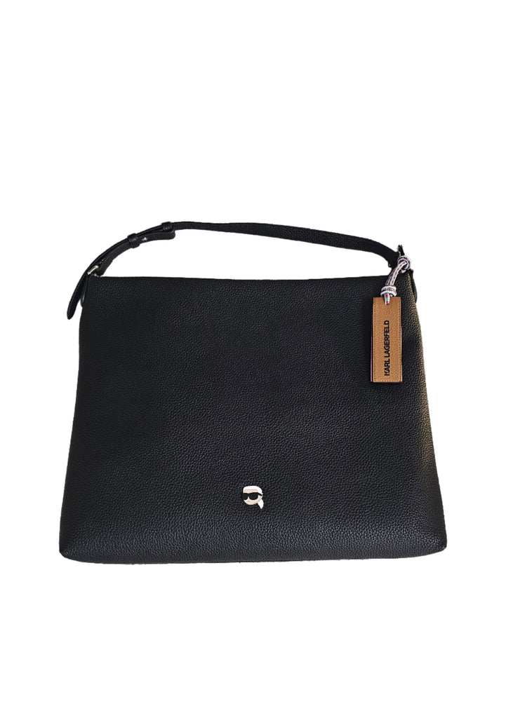 BORSA A SPALLA IKON PEBBLE HOBO     KARL LAGERFELD