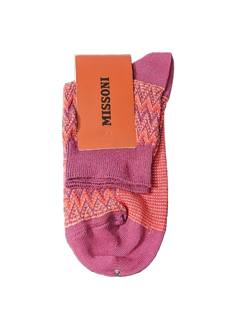 CALZINI CORTI MISTO COTONE ZIG ZAG     MISSONI