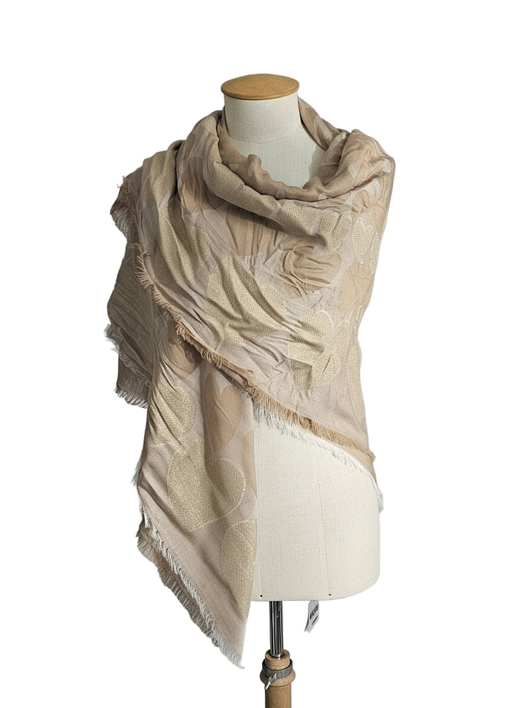 SCIALLE LOGO CUORI FRANGIATO     MOSCHINO