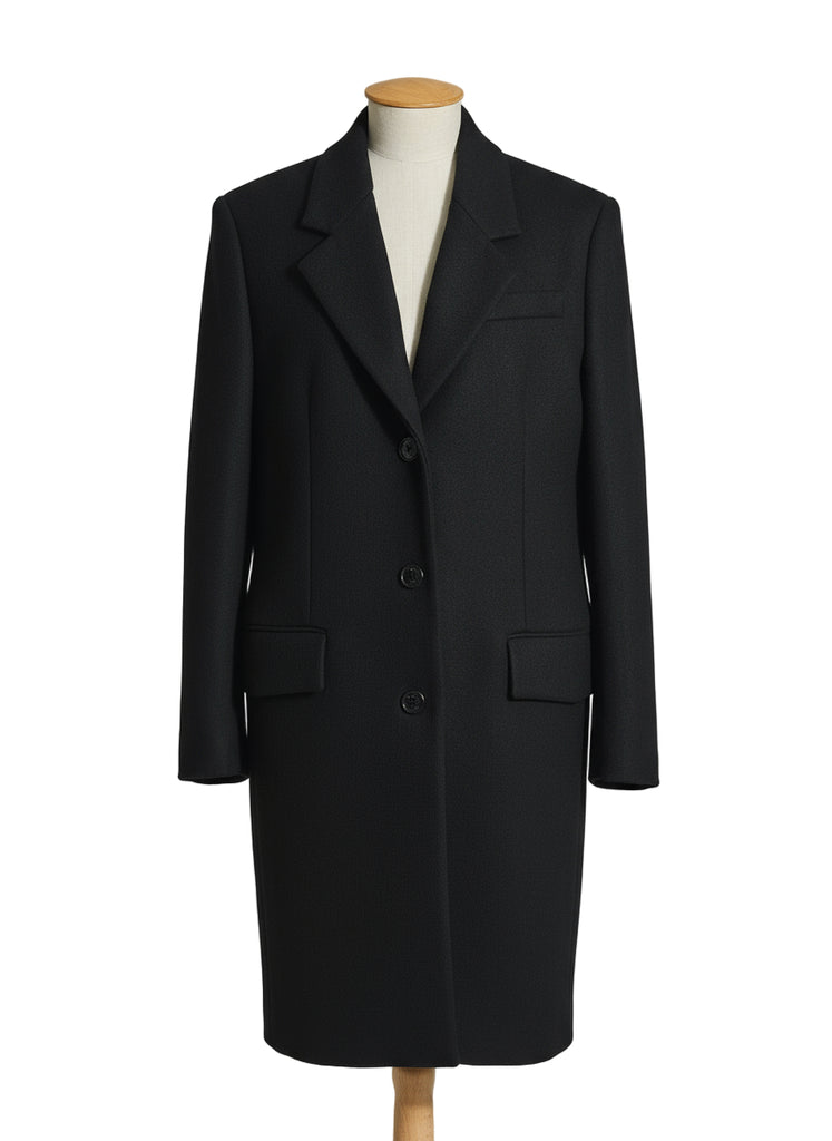 CAPPOTTO LUNGO IN PANNO HOOK & EYE    MO5CH1NO JEANS