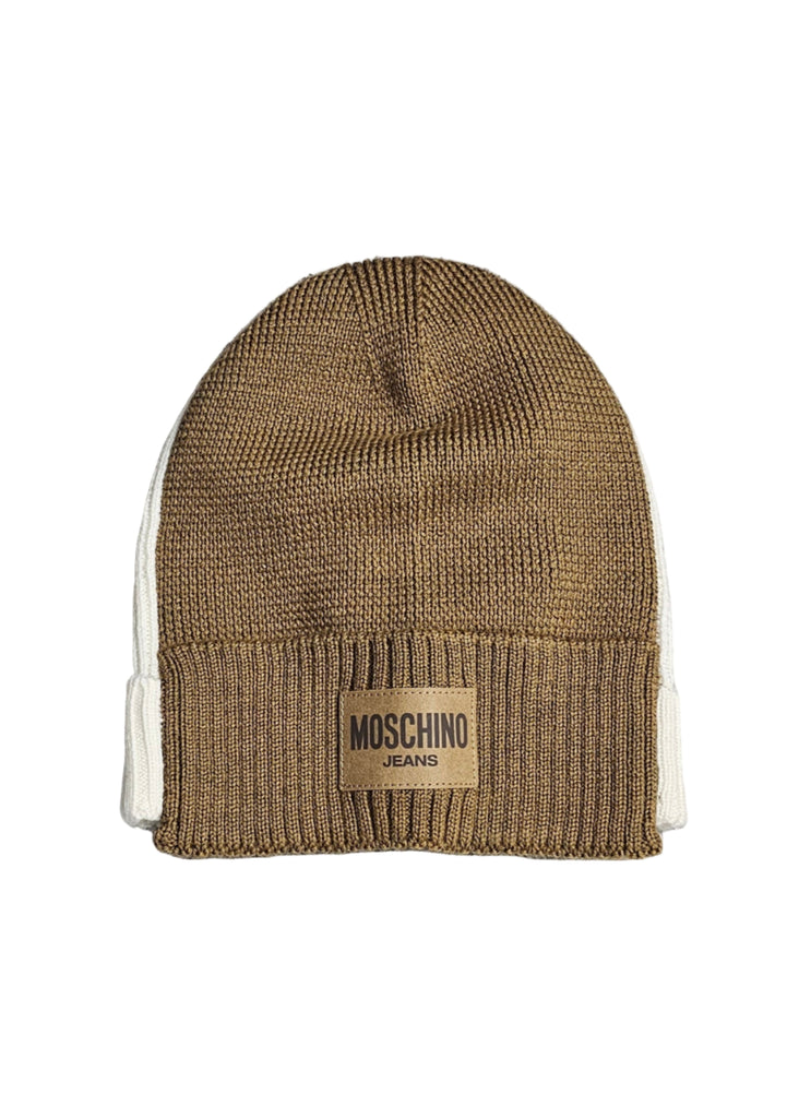 CAPPELLO BICOLORE IN PURA LANA EXTRAFINE     MOSCHINO JEANS