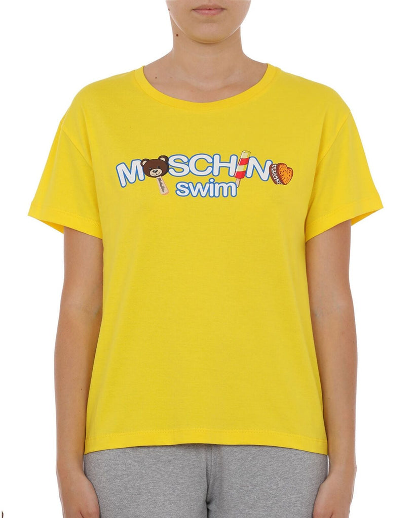 T-SHIRT COTONE JERSEY   MOSCHINO UNDERWEAR