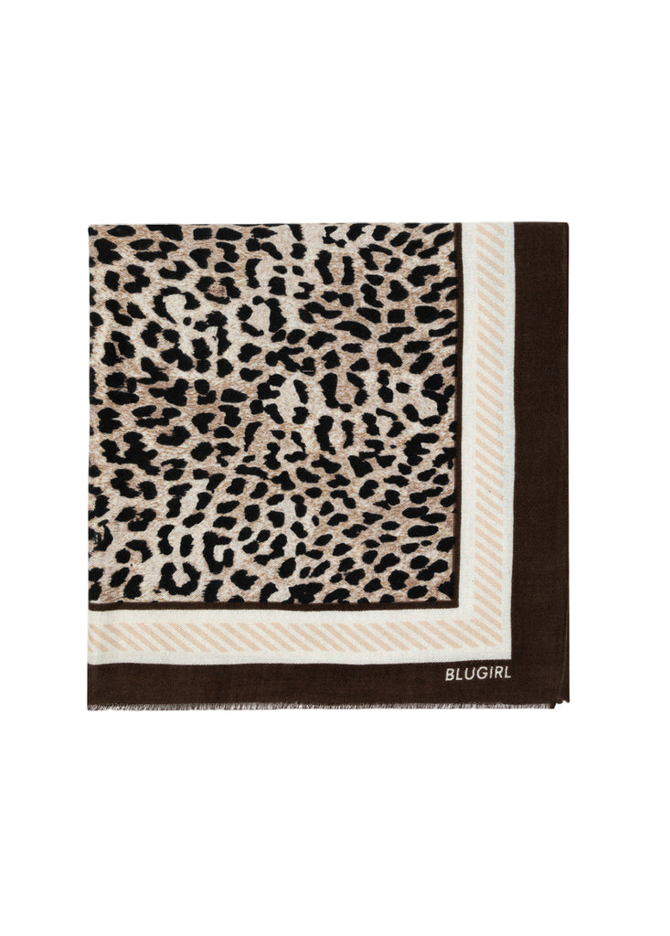 STOLA CON STAMPA ROSE E ANIMALIER     BLUGIRL Blumarine