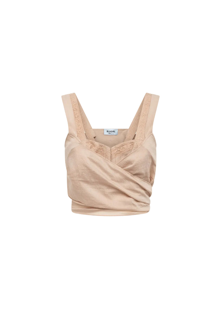 TOP IN LYOCELL E PIZZO BLUGIRL Blumarine
