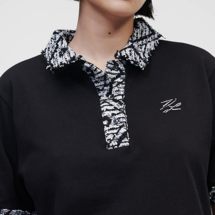 Boucle Collar Polo Shirt  Karl Lagerfeld