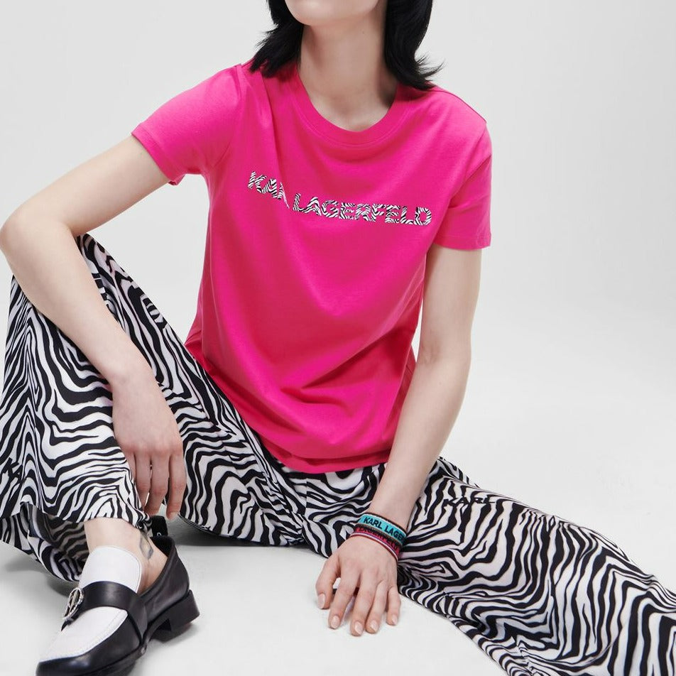 ELOGATED ZEBRA LOGO T-SHIRT  KARL LAGERFELD