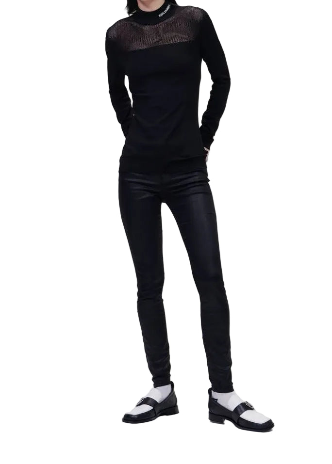 Maglia Collo Alto Logo Viscosa Riciclata KARL LAGERFELD - Michela Bini