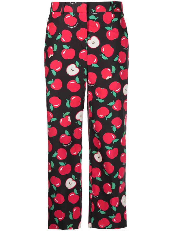 PANTALONE CROP CON STAMPA BOUTIQUE MOSCHINO