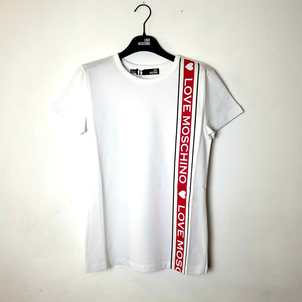 T-SHIRT STRISCIA LOGO LOVE MOSCHINO