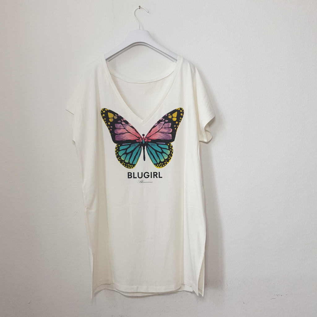 MAXI T-SHIRT FARFALLA NERO BLUGIRL Blumarine