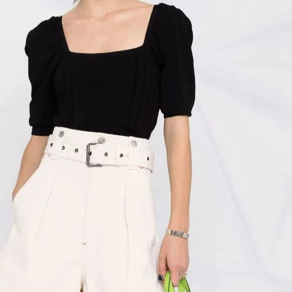 LIGHTWEIGHT PUFFY SLV TOP  KARL LAGERFELD