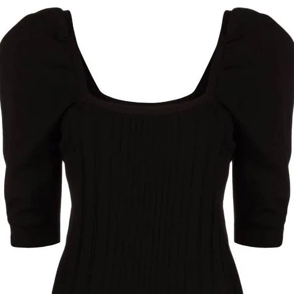TOP LIGHTWEIGHT PUFFY IMBOTTITO SCOLLO QUADRATO NERO KARL LAGERFELD