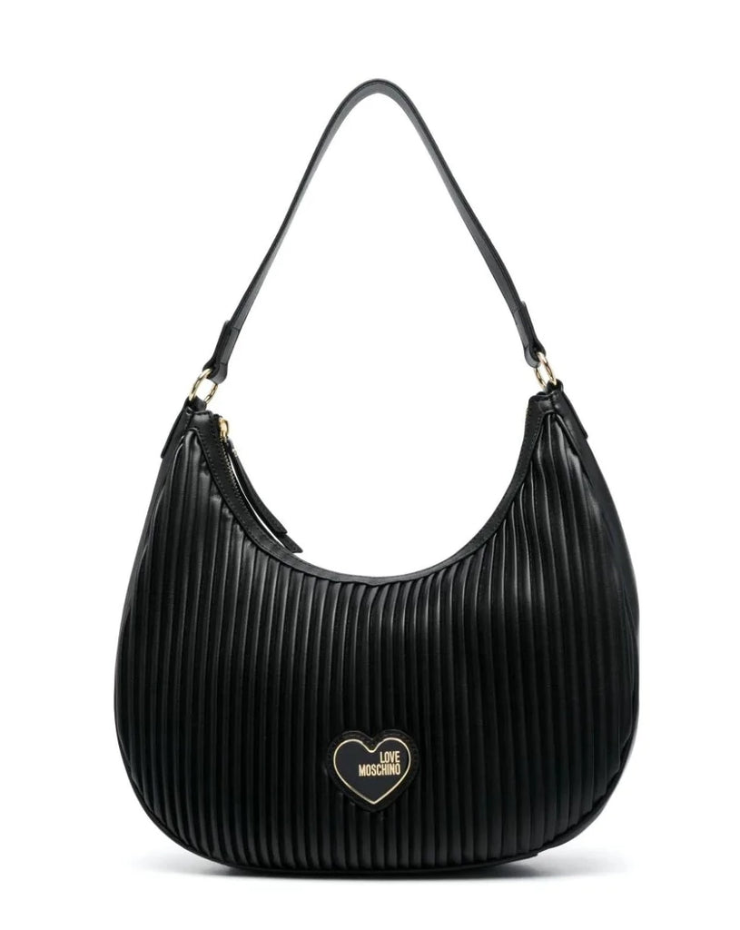 BORSA HOBO BAG PLISSETTATA LOVE MOSCHINO