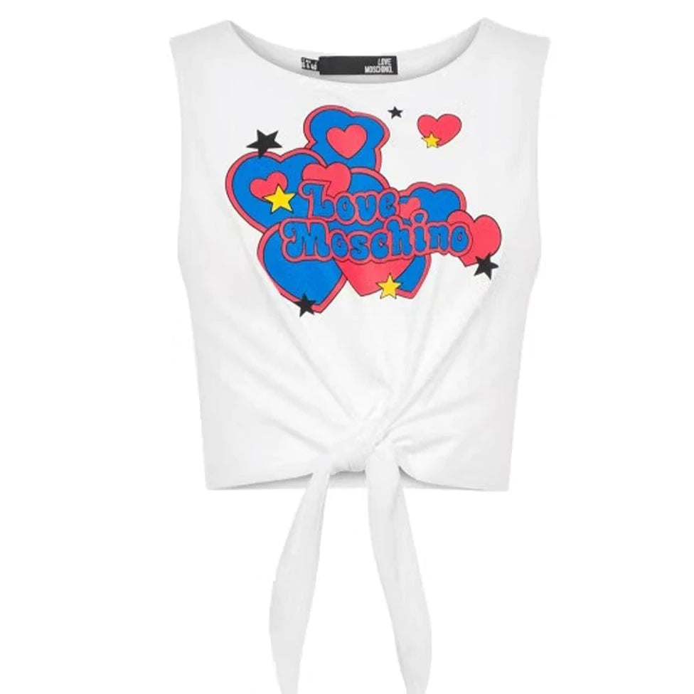 TOP CON NODO ST. CUORI STELLE  LOVE MOSCHINO